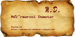 Mármarosi Demeter névjegykártya